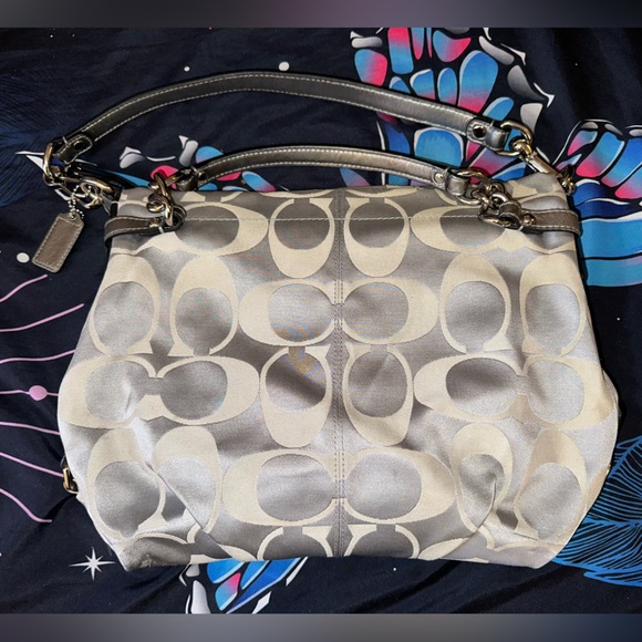 Vintage Coach Signature Sateen Brooke Hobo Bag - Picture 7 of 10